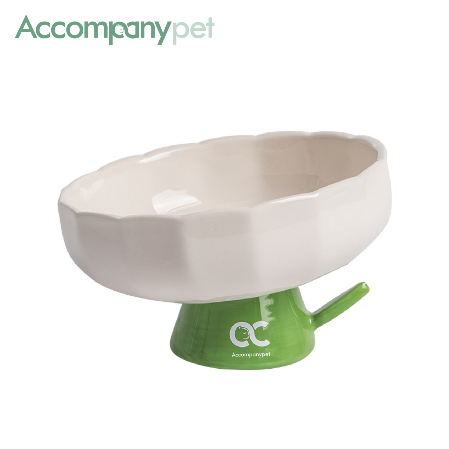 Aesthetic Kitten Flower Bowl (3-12 Months) - Premium Elevated Ceramic Feeder