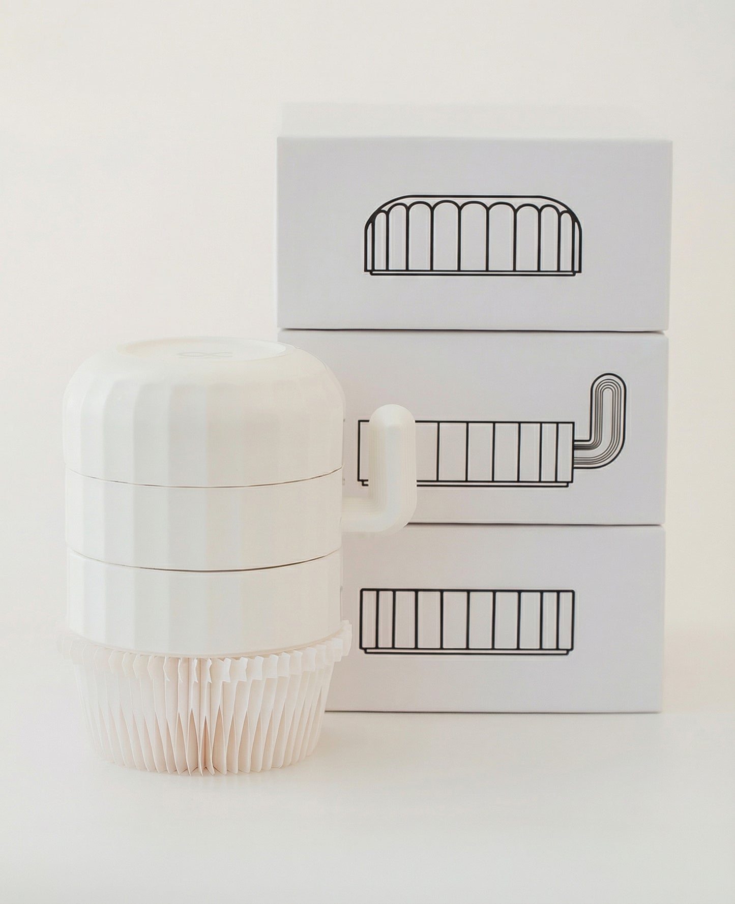 The "Cactus" Stackable Ceramic Bowl Set | 3-in-1 Feeder