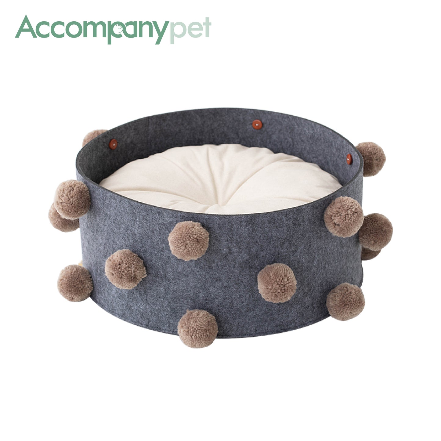 Modern Woven Felt Pet Bed | A Stylish & Cozy Retreat