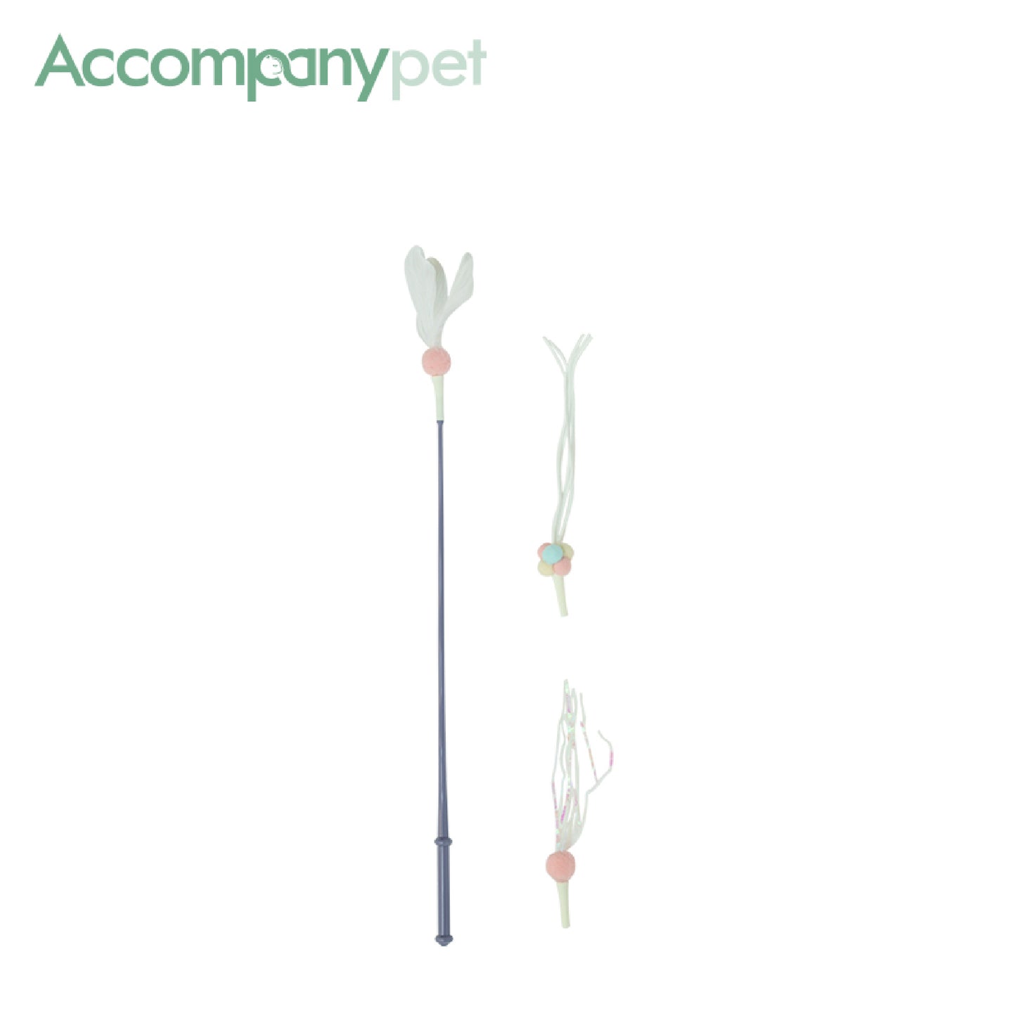 Enchanted Wand Teaser | Interactive Cat Toy with 3 Attachments