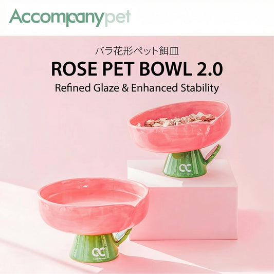 The Flower Pet Bowl | Ceramic Elevated Feeder