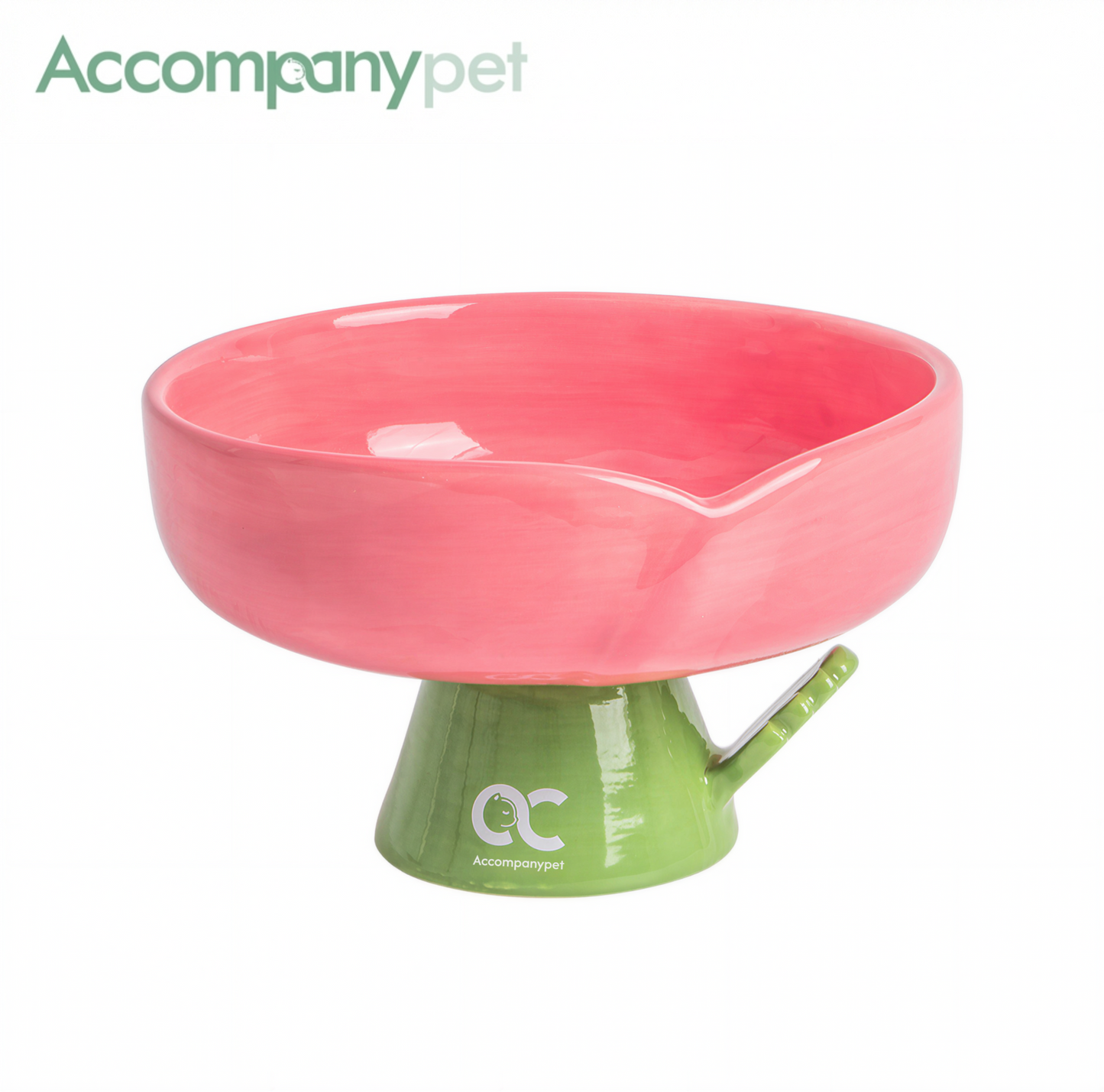 Aesthetic Kitten Flower Bowl (3-12 Months) - Premium Elevated Ceramic Feeder