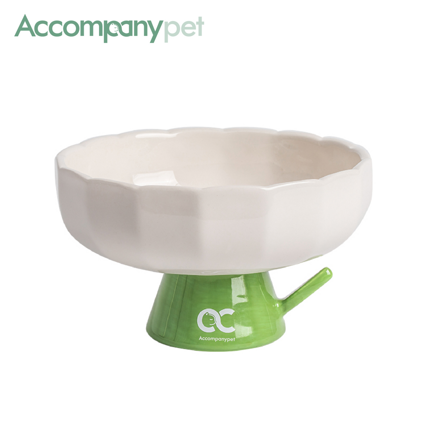 Aesthetic Kitten Flower Bowl (3-12 Months) - Premium Elevated Ceramic Feeder