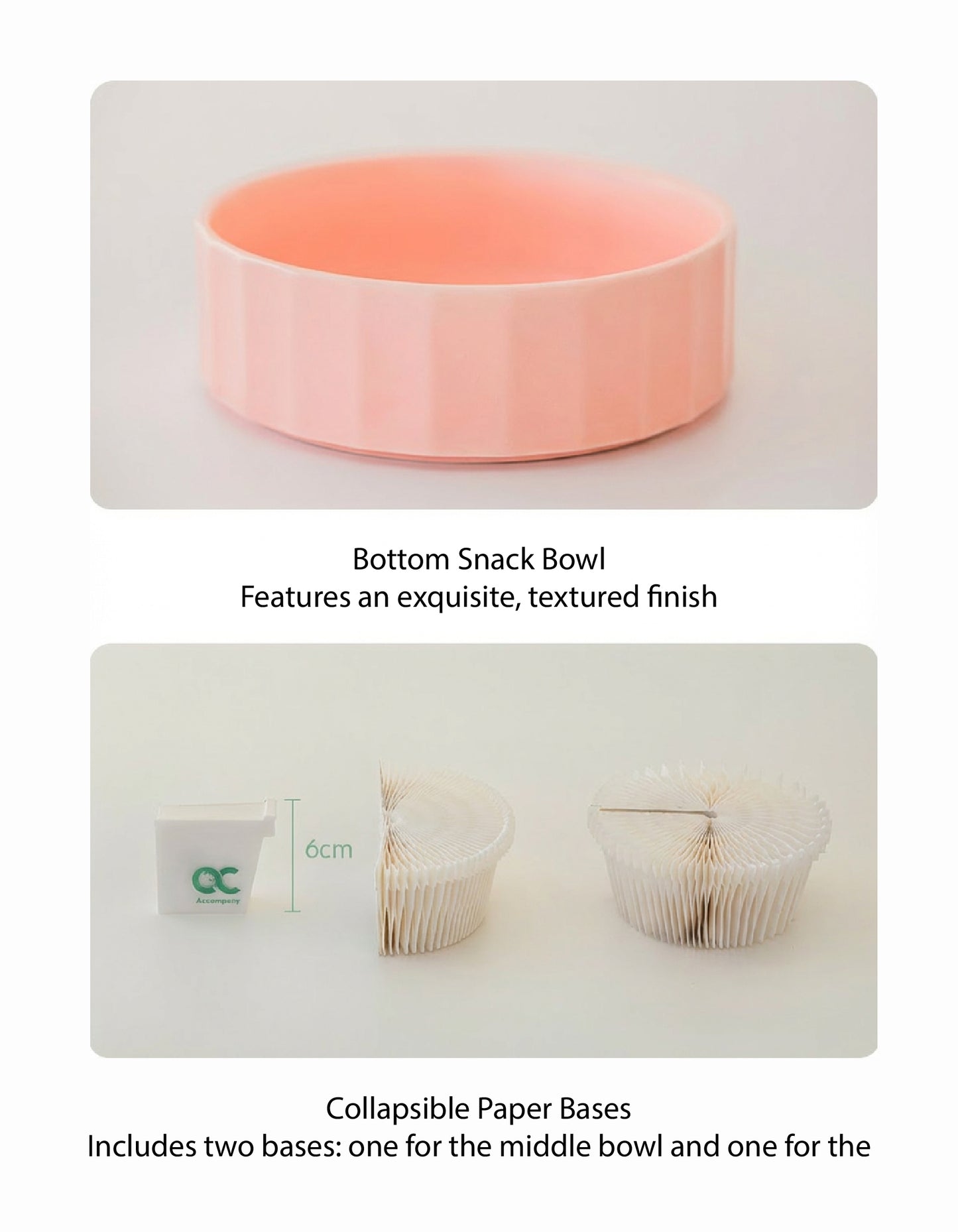 The "Cactus" Stackable Ceramic Bowl Set | 3-in-1 Feeder