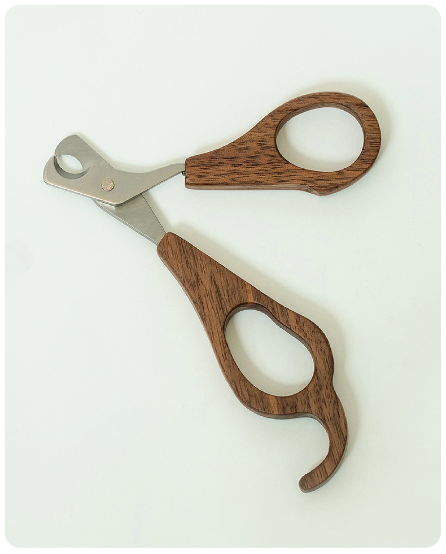 Professional Walnut Nail Clippers | Ergonomic Pet Grooming Tool