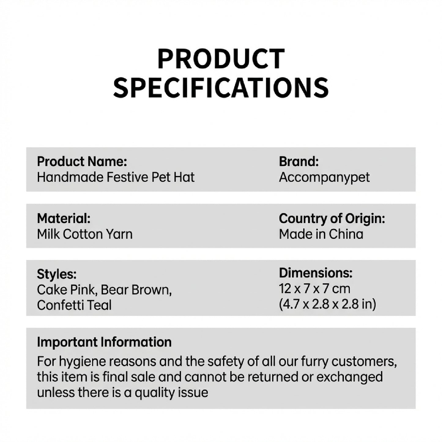 Handmade Festive Pet Hat | A Hand-Crocheted Celebration Hat