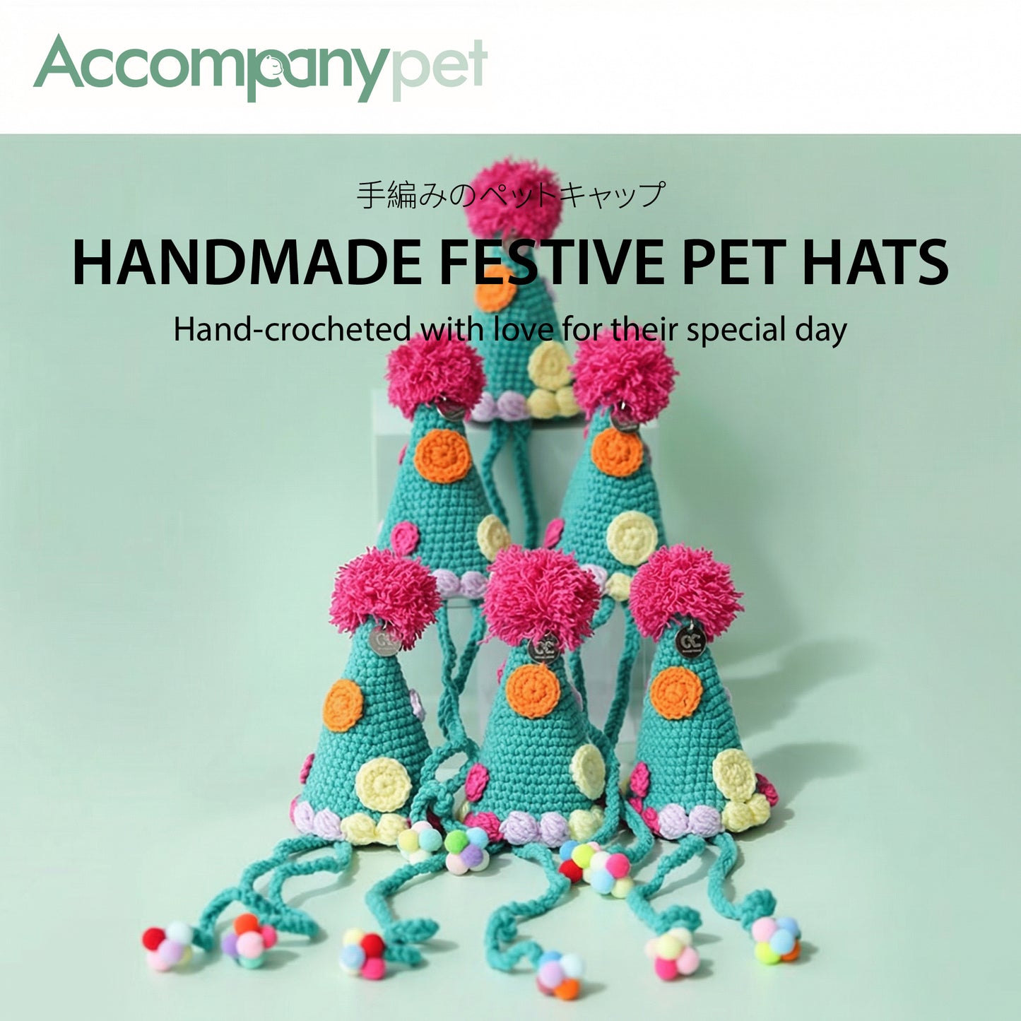 Handmade Festive Pet Hat | A Hand-Crocheted Celebration Hat