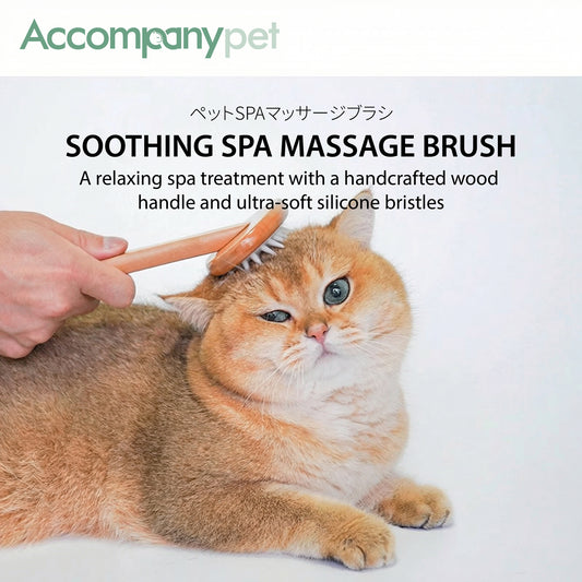 Soothing Spa Massage Brush | 3-in-1 Grooming Tool for Cats & Dogs