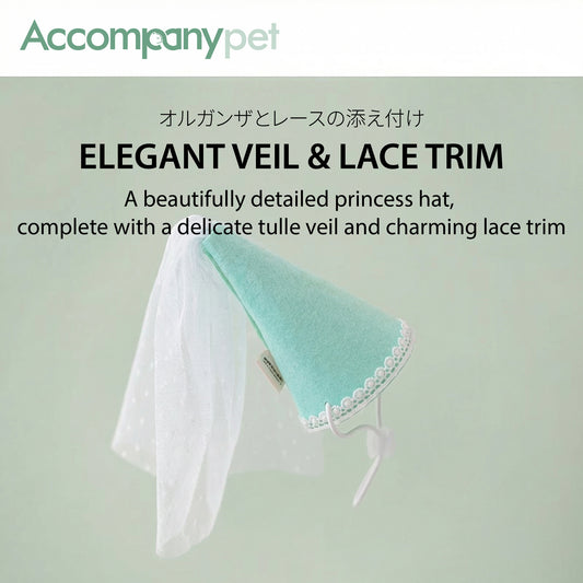 Pastel Princess Party Hat | An Elegant Celebration Hat with Veil