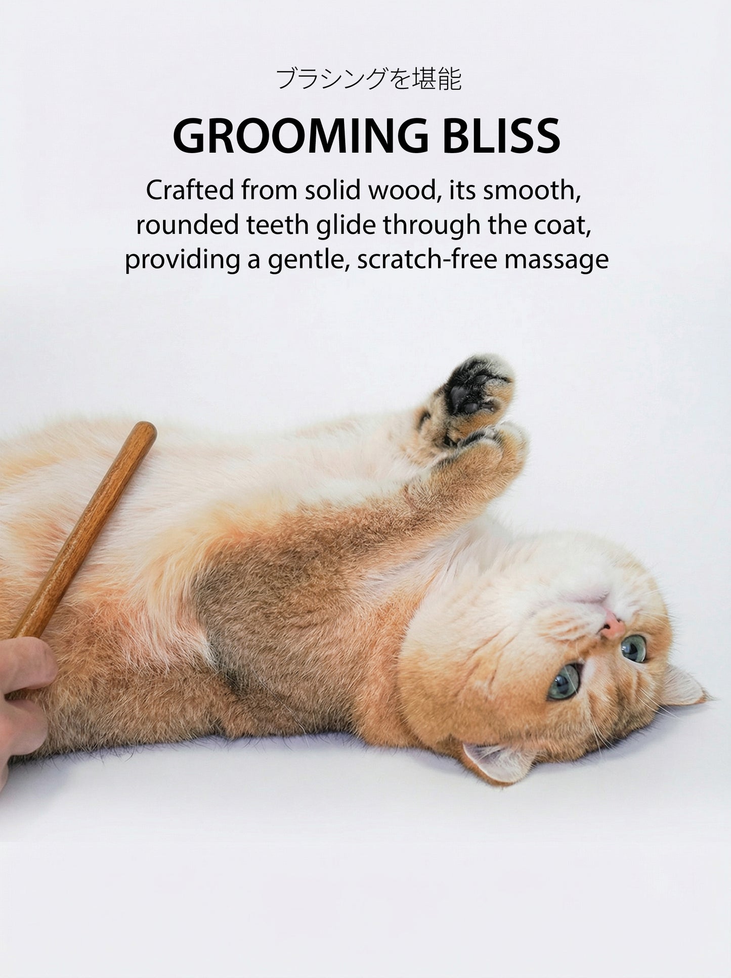 Professional De-Matting Comb | Solid Wood Grooming Tool