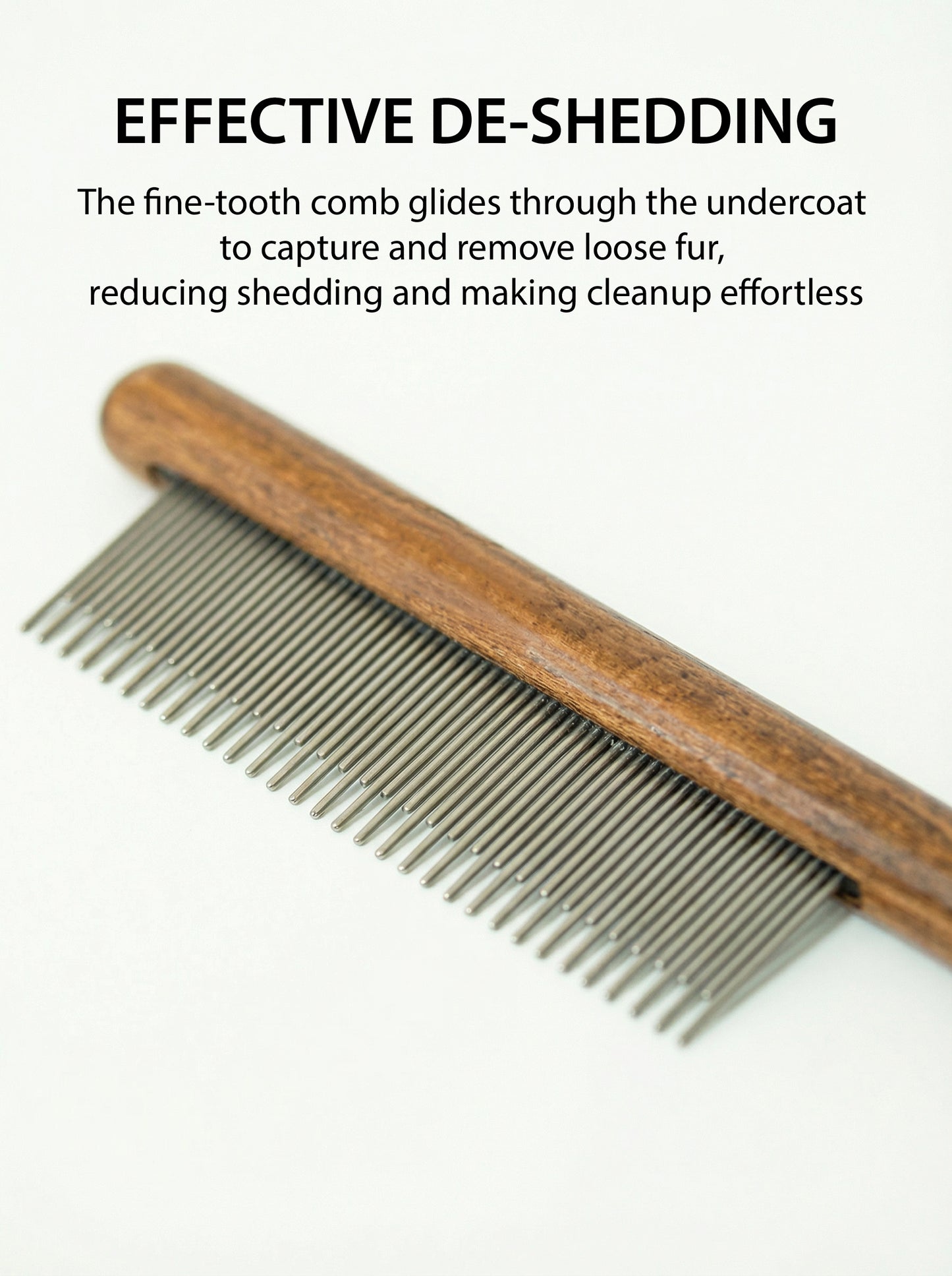 Professional De-Matting Comb | Solid Wood Grooming Tool